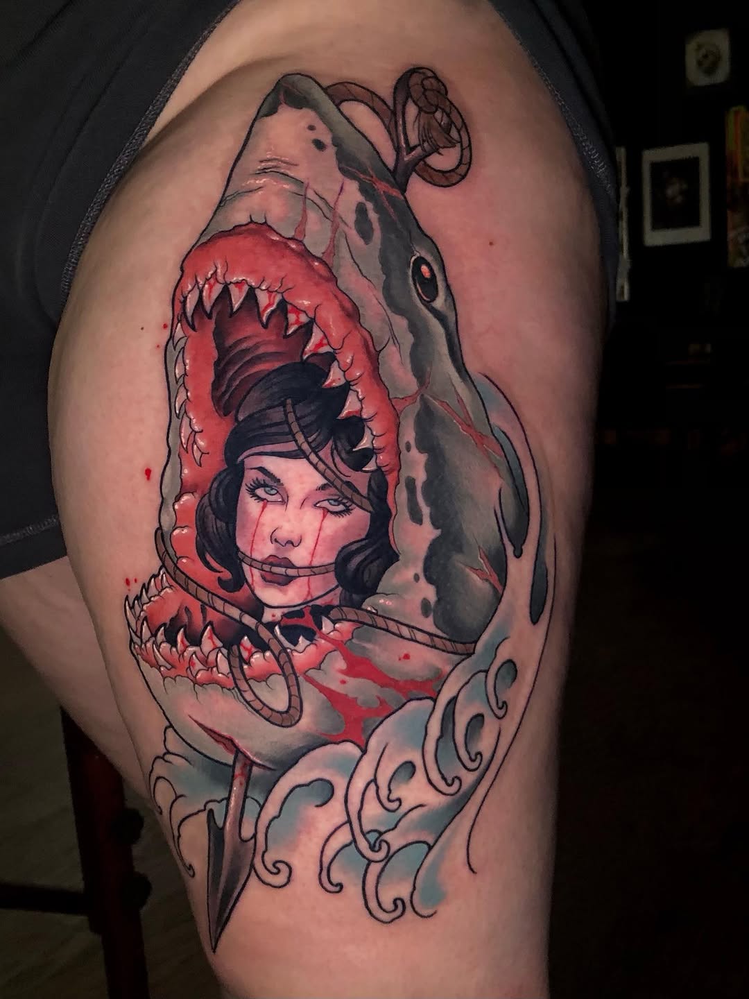Tattoo by @aaronbtattoo — neo_traditional, black_and_grey