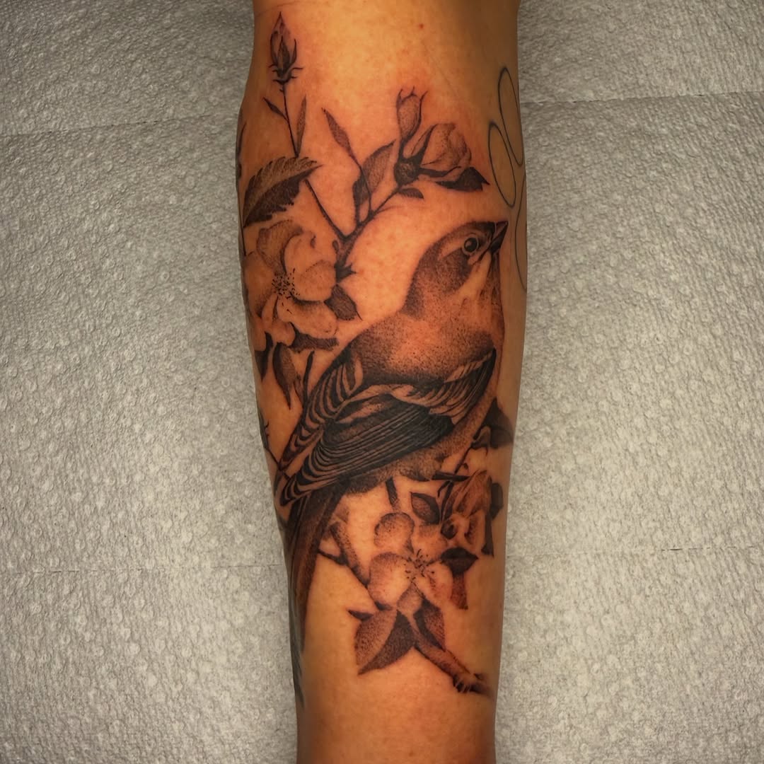 Tattoo by @blank__canvas__ink — black_and_grey, illustrative