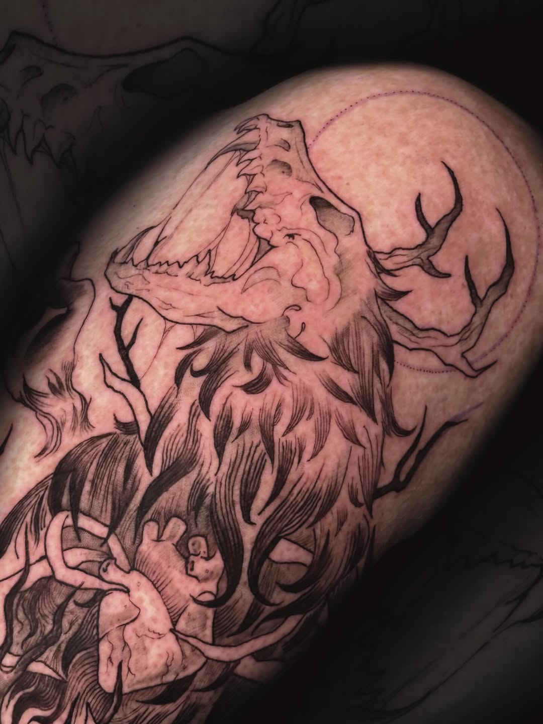 Tattoo by @mykymilk โ dark_realism, blackwork