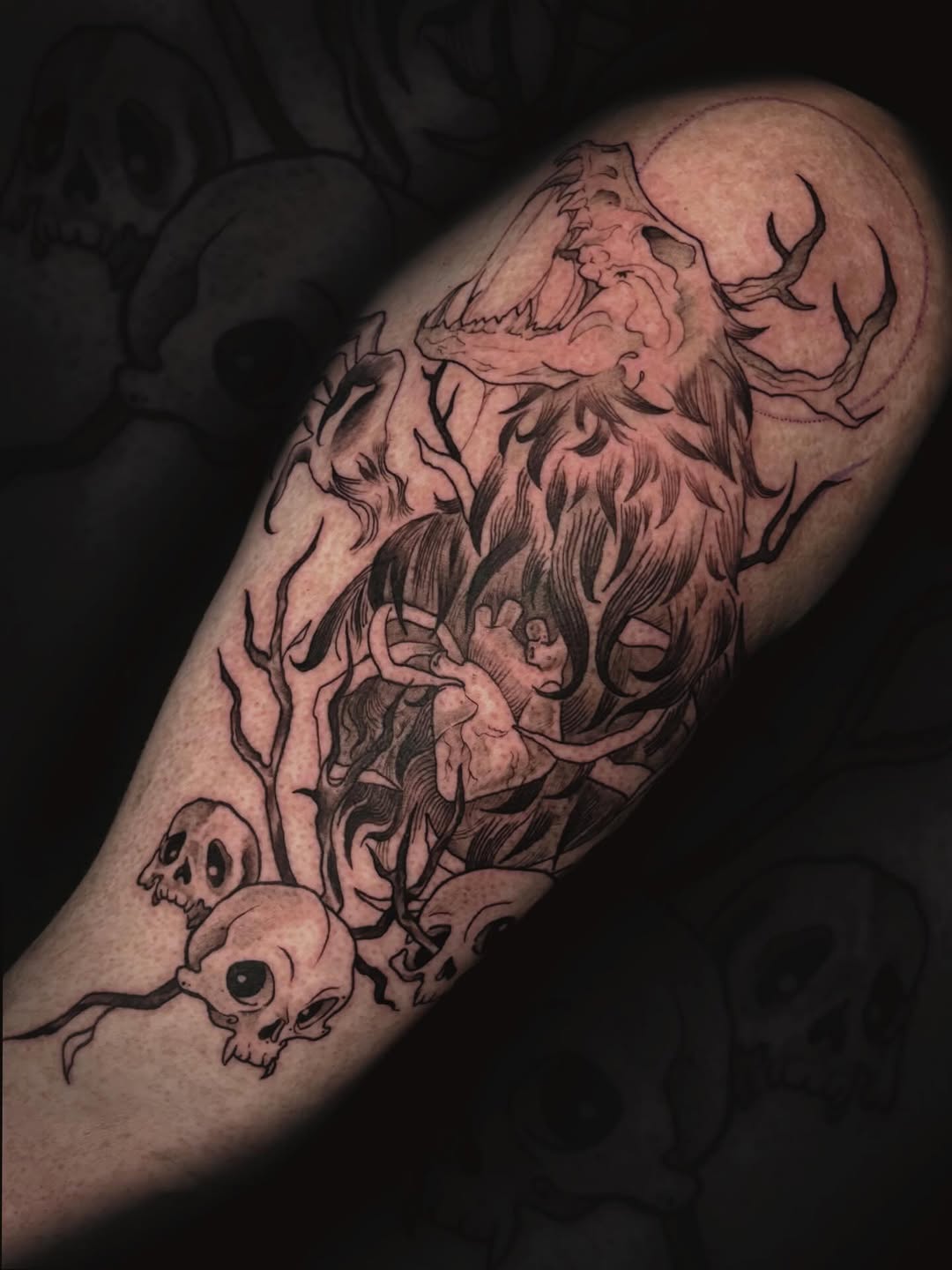 Tattoo by @mykymilk โ dark_realism, blackwork