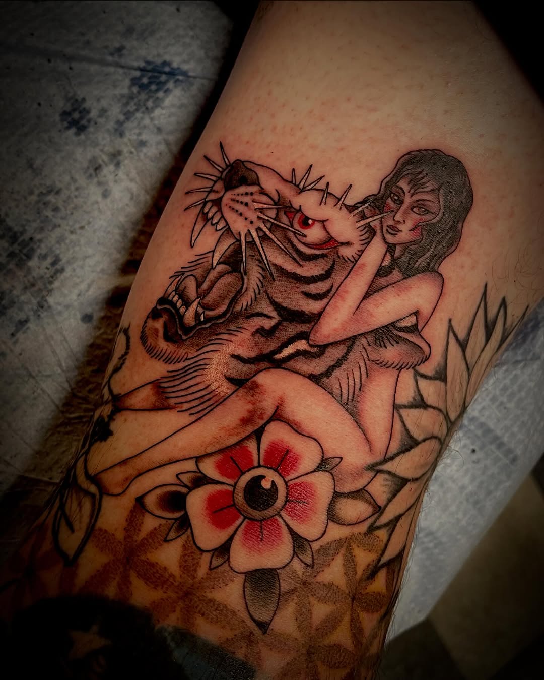 Tattoo by @jacobfinellitattoos — american_traditional, illustrative