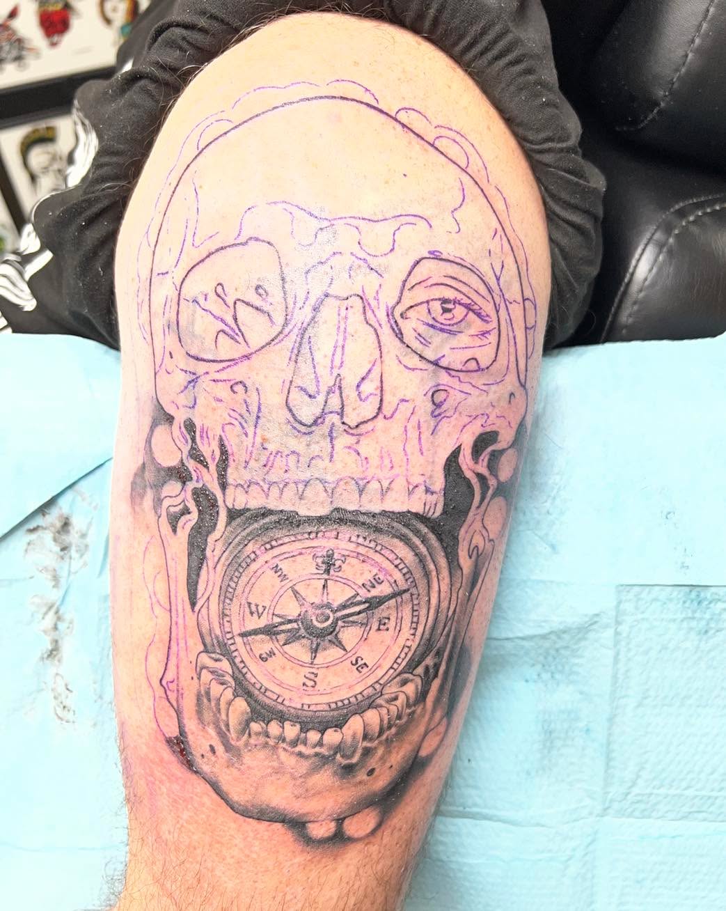 Tattoo by @dqtattoos — black_and_grey, realism