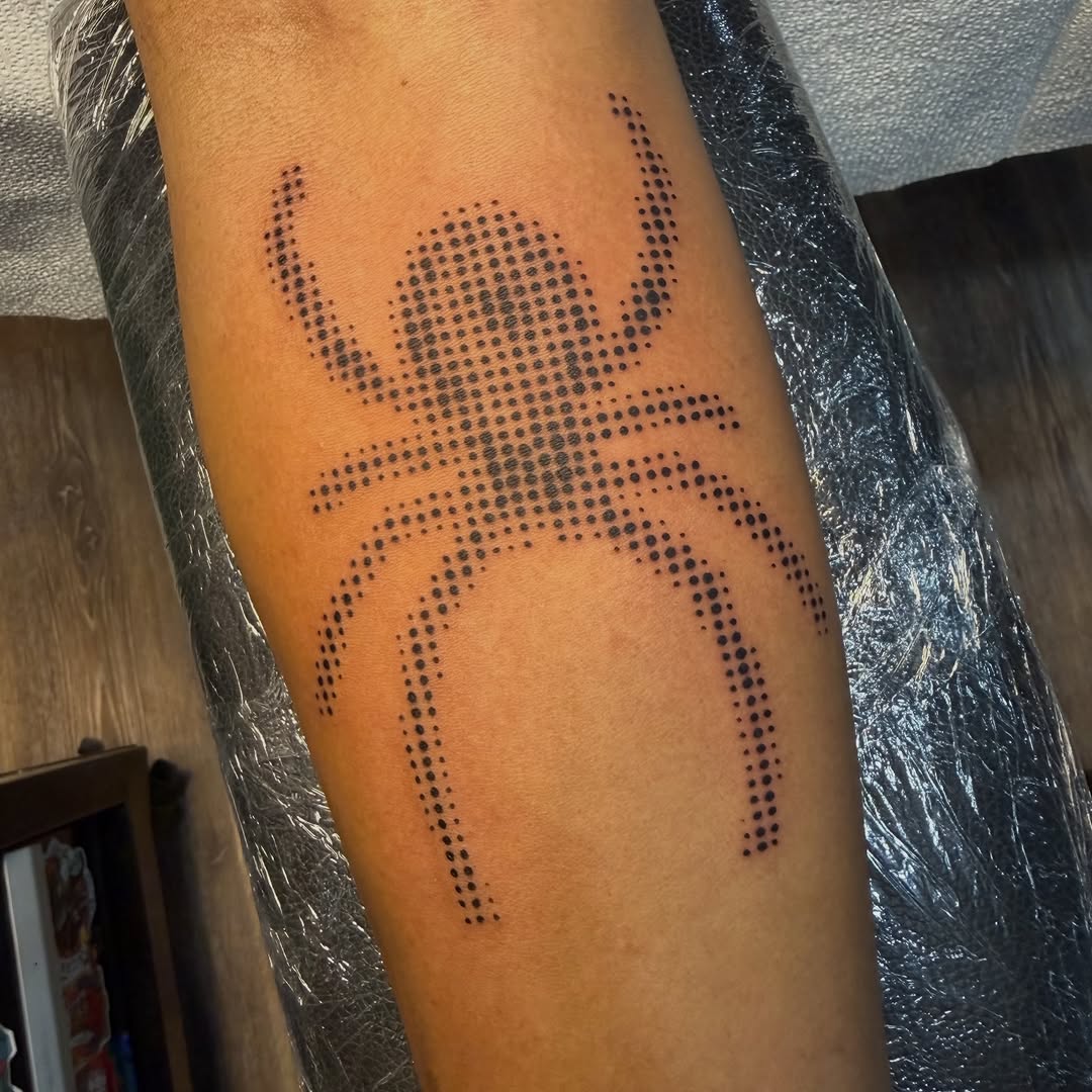 Tattoo by @jafeel_tattoos — dotwork, black_and_grey