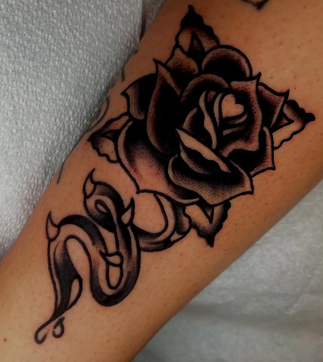 Tattoo by @elliot.liedgren — american_traditional, dotwork