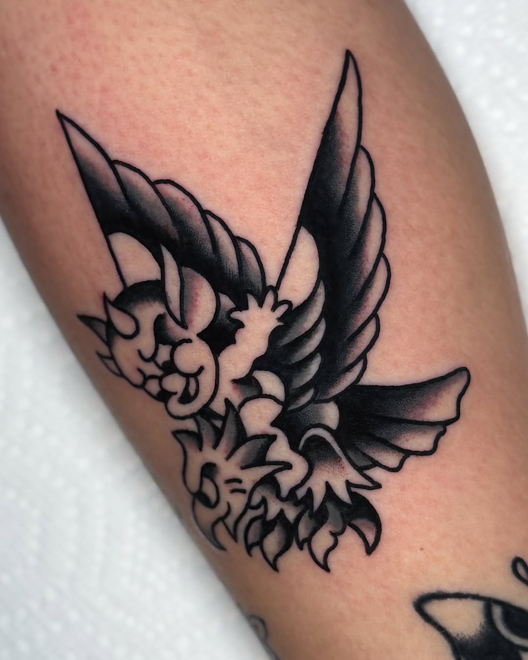 Tattoo by @sinistersparkleink โ american_traditional, black_and_grey