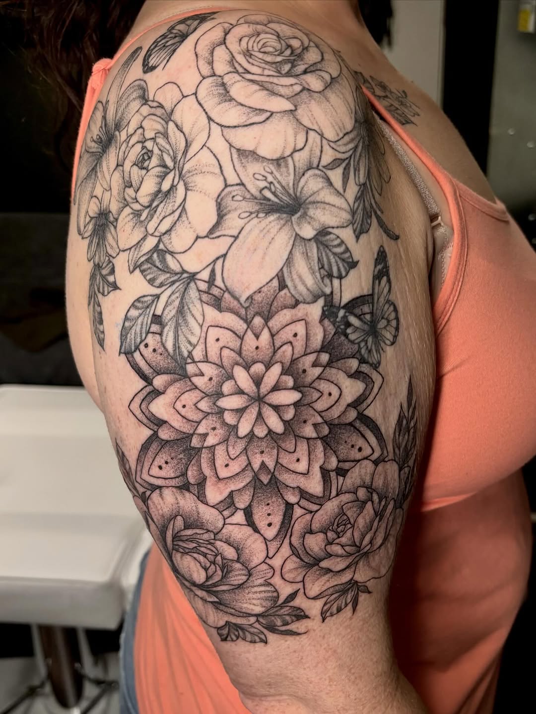 Tattoo by @_mad.as.a.hatter.art_ — black_and_grey, dotwork