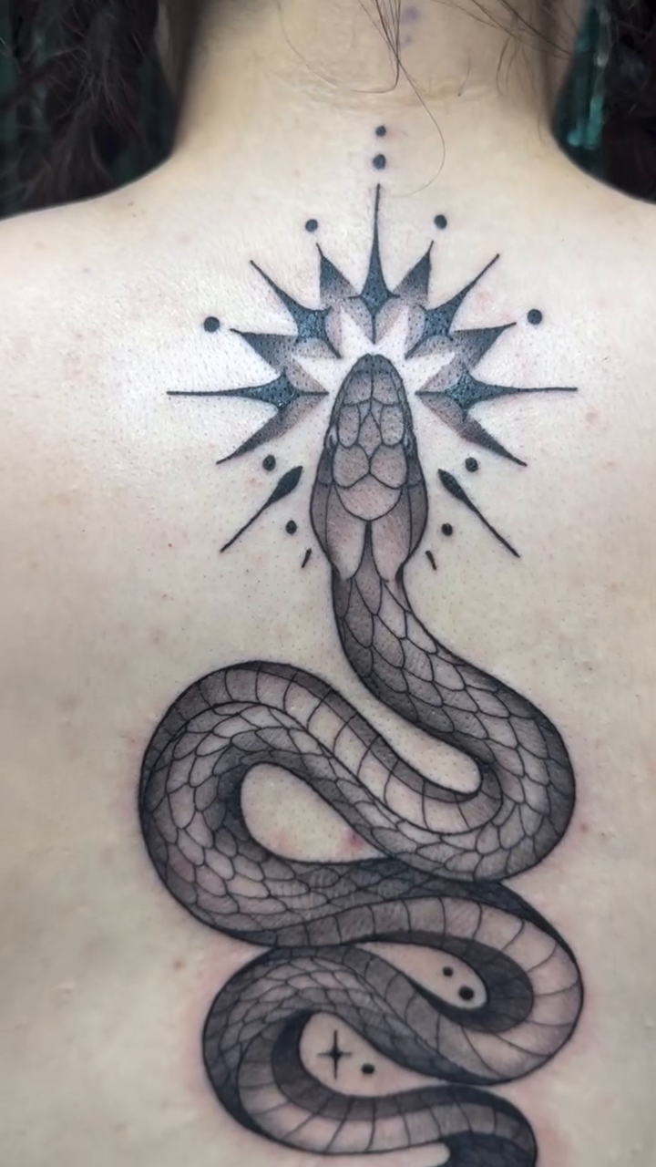 Tattoo by @tattoosbybella — black_and_grey, fine_line