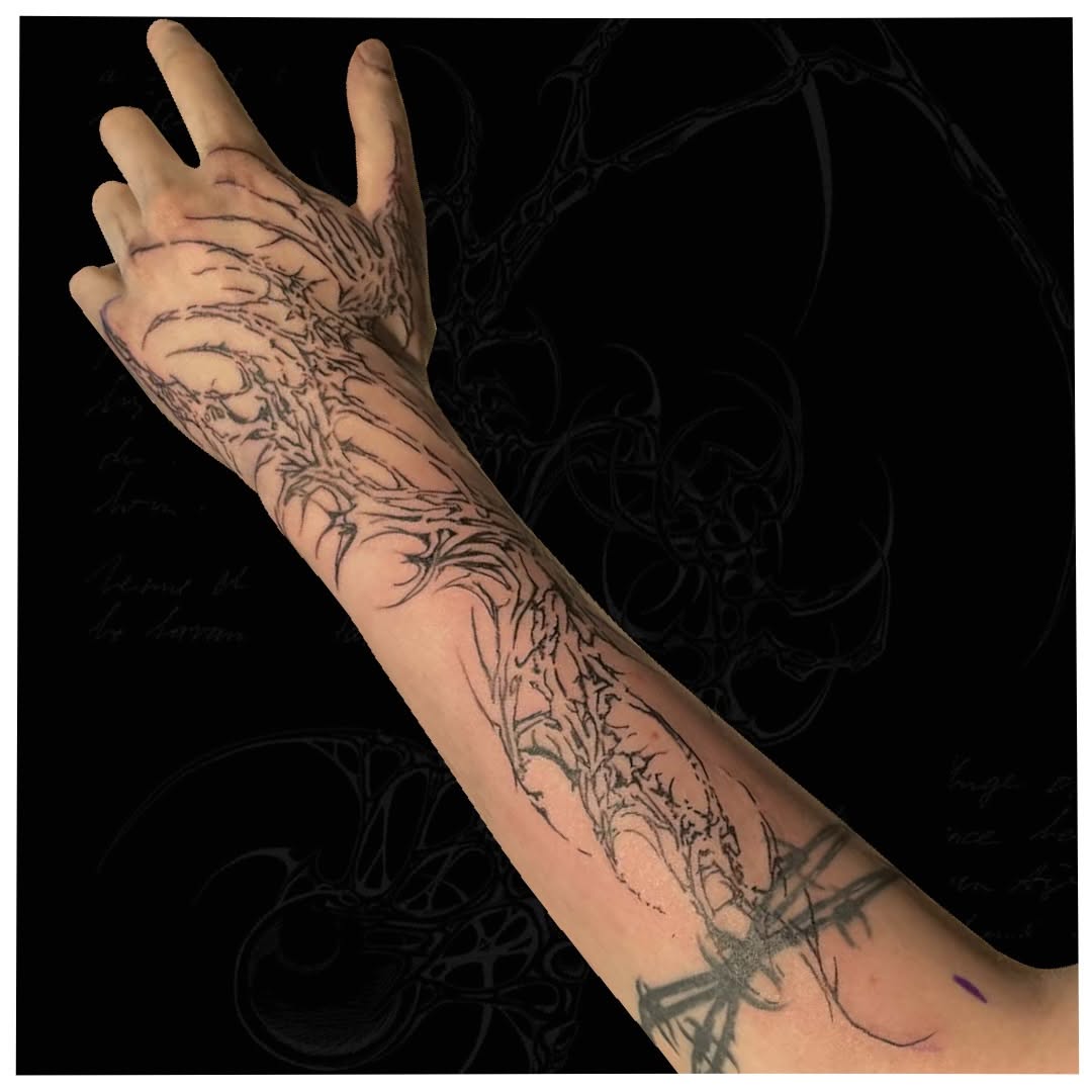 Tattoo by @cxt.ink — blackwork, geometric