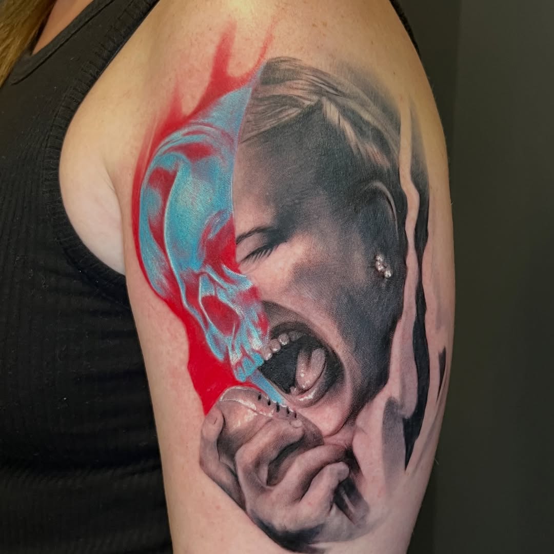 Tattoo by @tony.wilson.tattoos — realism, trash_polka