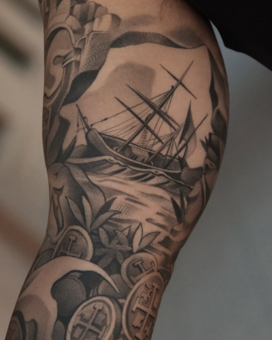 Tattoo by @phil_da_silva_ — black_and_grey, realism