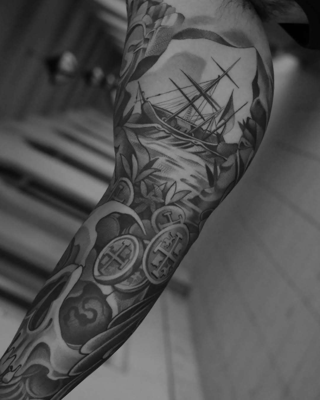 Tattoo by @phil_da_silva_ — black_and_grey, realism