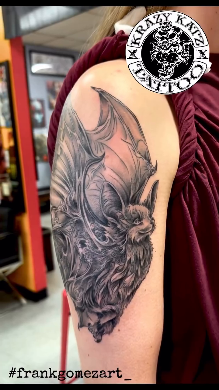 Tattoo by @frankgomezart_ — black_and_grey, realism