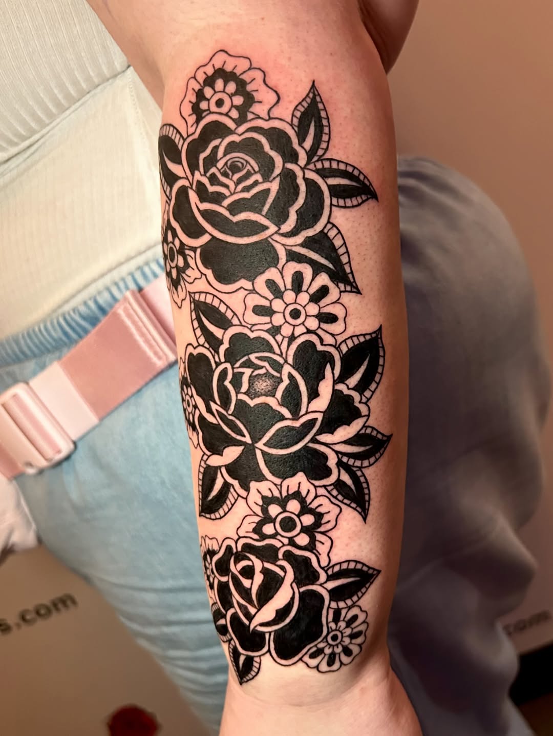 Tattoo by @blackbirdtats — blackwork