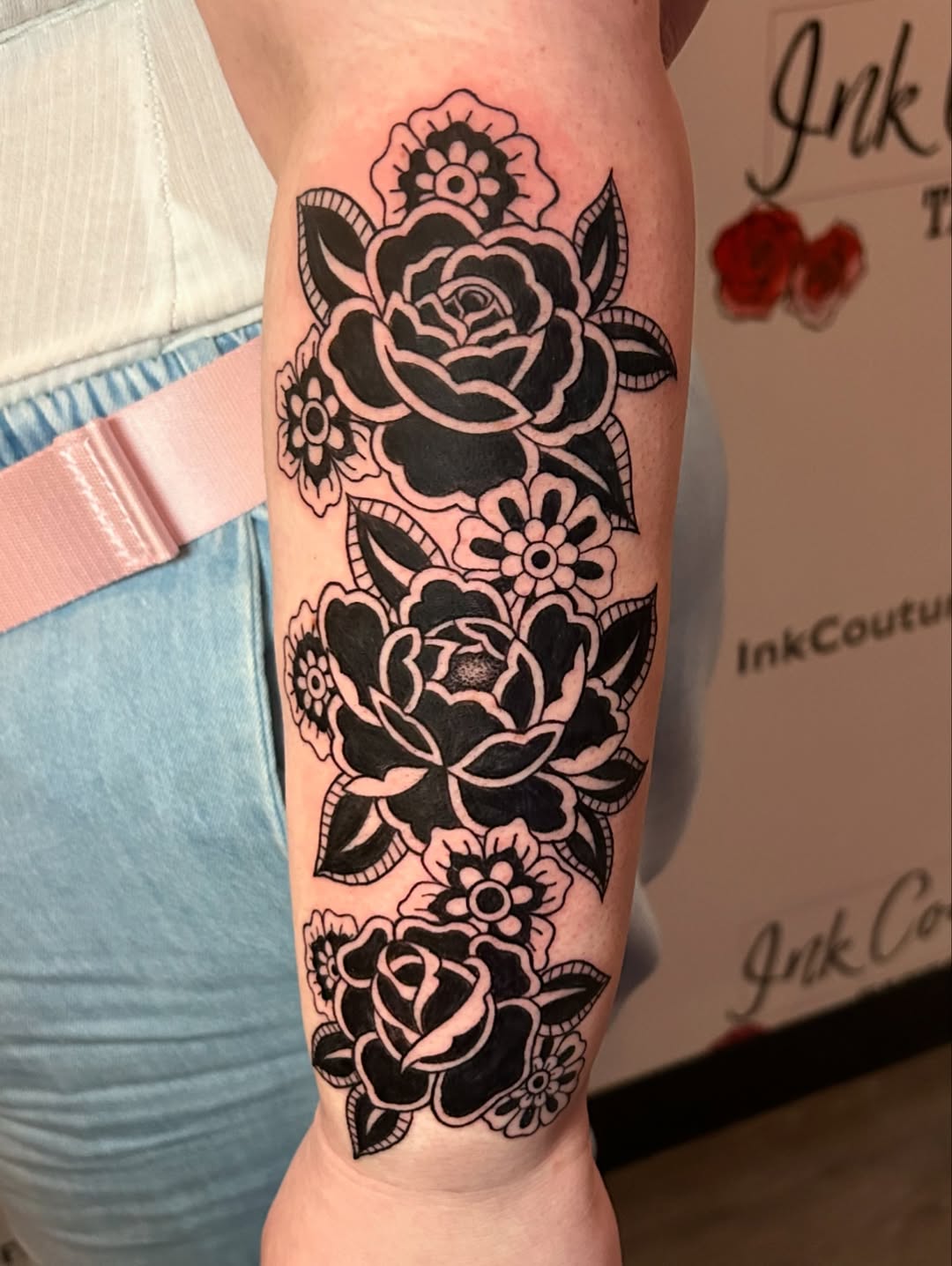 Tattoo by @blackbirdtats — blackwork