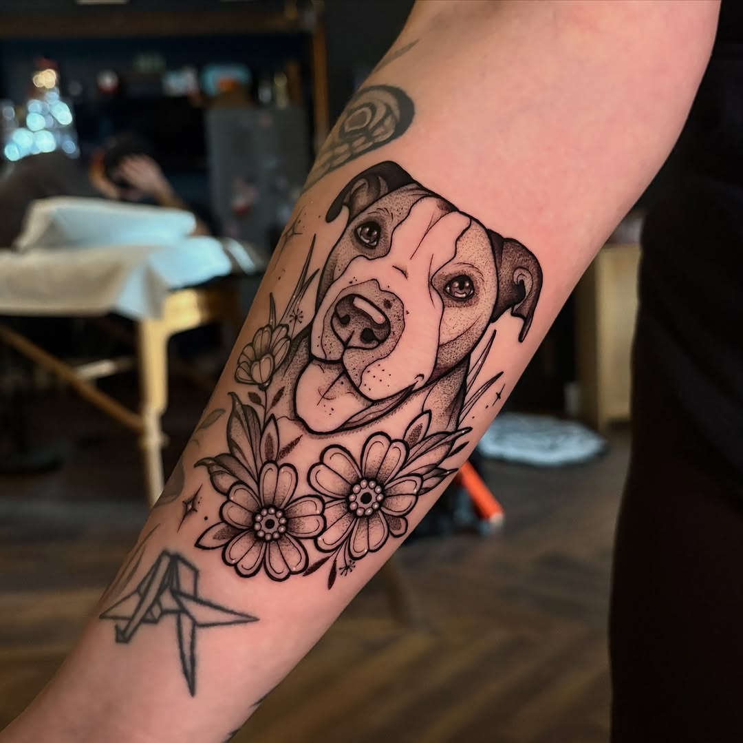 Tattoo by @strangegraves.ink — illustrative, black_and_grey