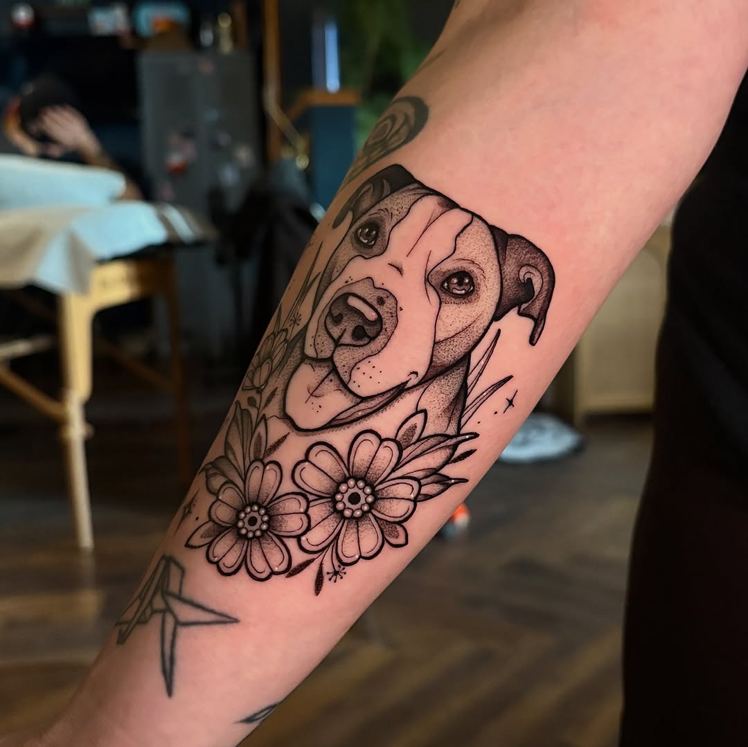 Tattoo by @strangegraves.ink — illustrative, black_and_grey