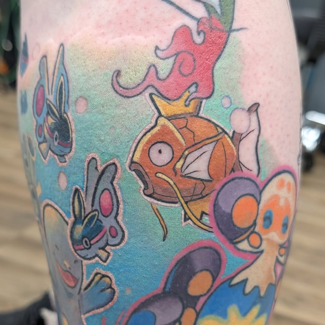 Tattoo by @casey_tuttle.art — new_school, anime