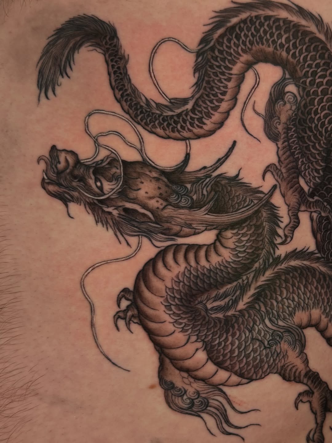 Tattoo by @dayana_tattooartist — japanese_irezumi, black_and_grey