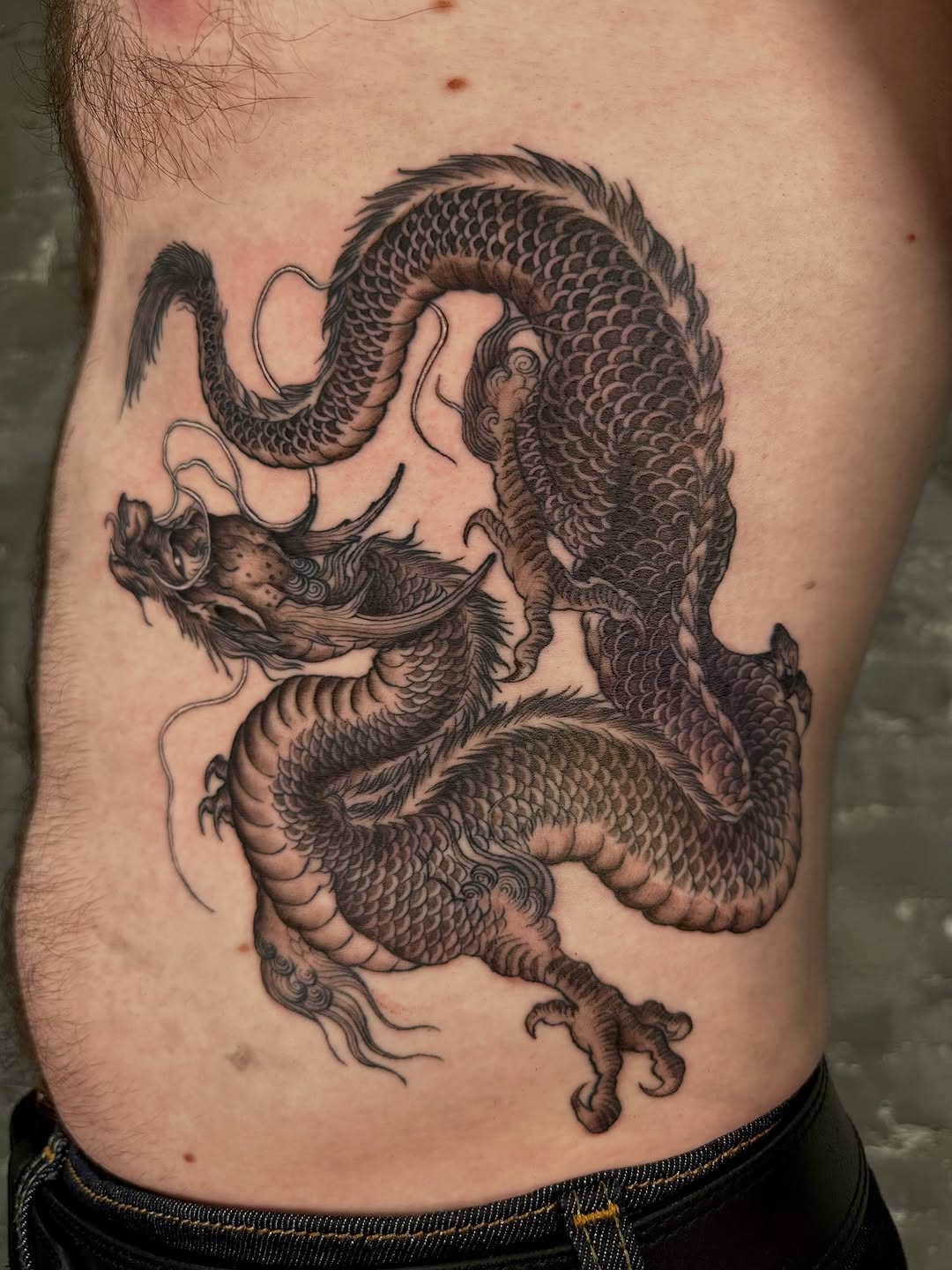 Tattoo by @dayana_tattooartist — japanese_irezumi, black_and_grey