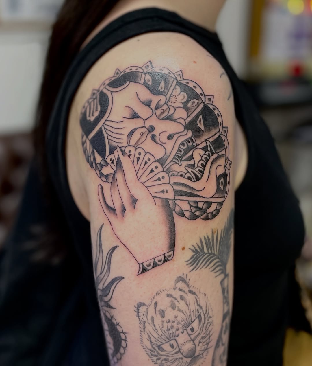 Tattoo by @trad_townsend โ american_traditional, black_and_grey