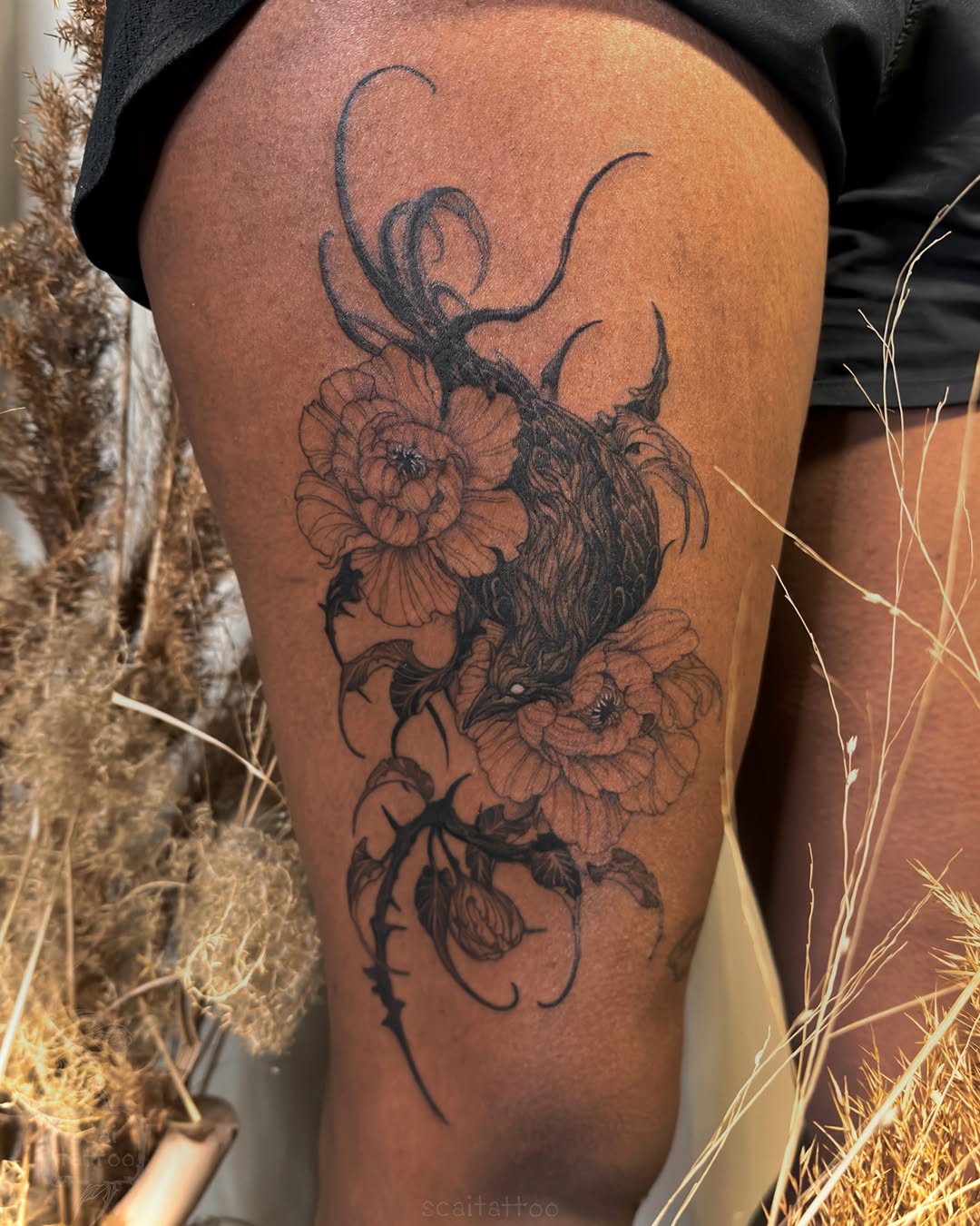 Tattoo by @scaitattoo โ black_and_grey, illustrative