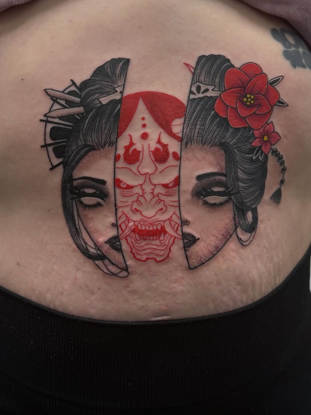 Tattoo by @duffsart — japanese_irezumi, black_and_grey