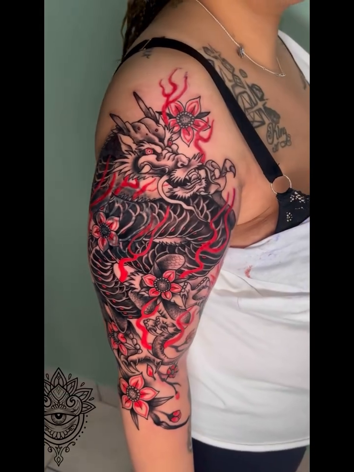 Tattoo by @art_by_quindeelmitchell — japanese_irezumi, blackwork