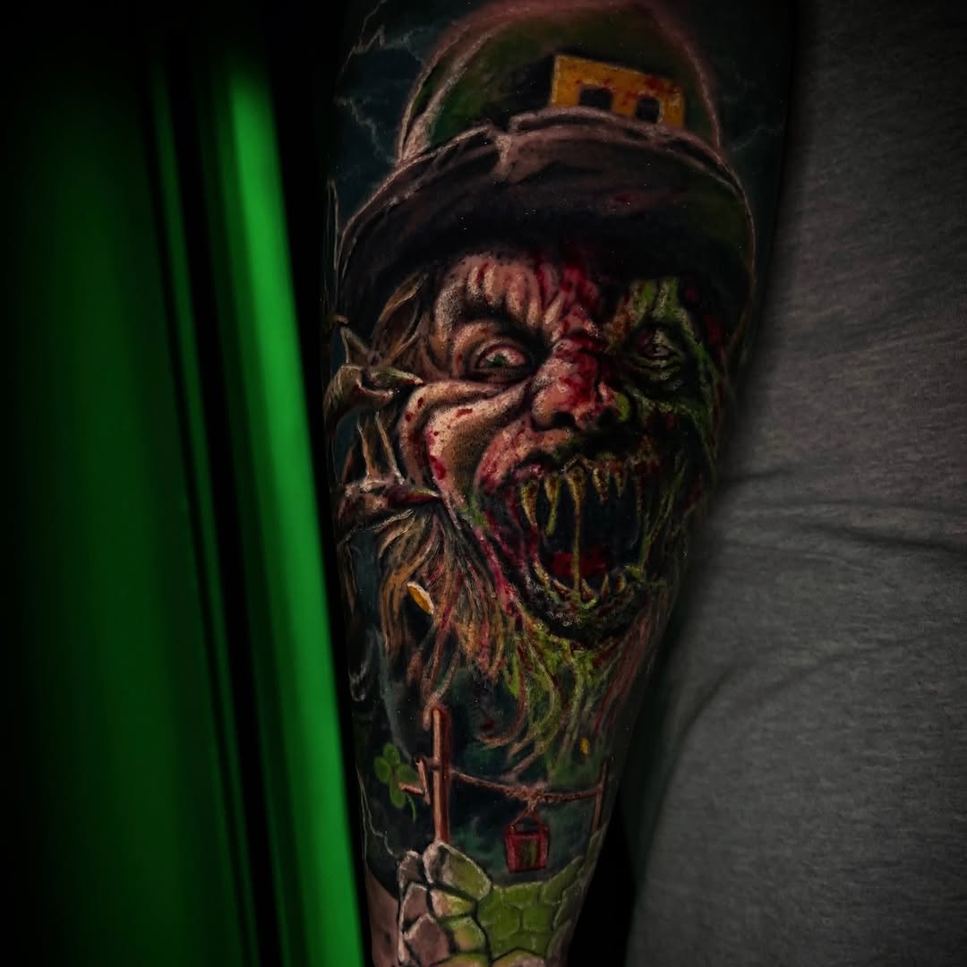 Tattoo by @ghostbutchertattoos — dark_realism, trash_polka