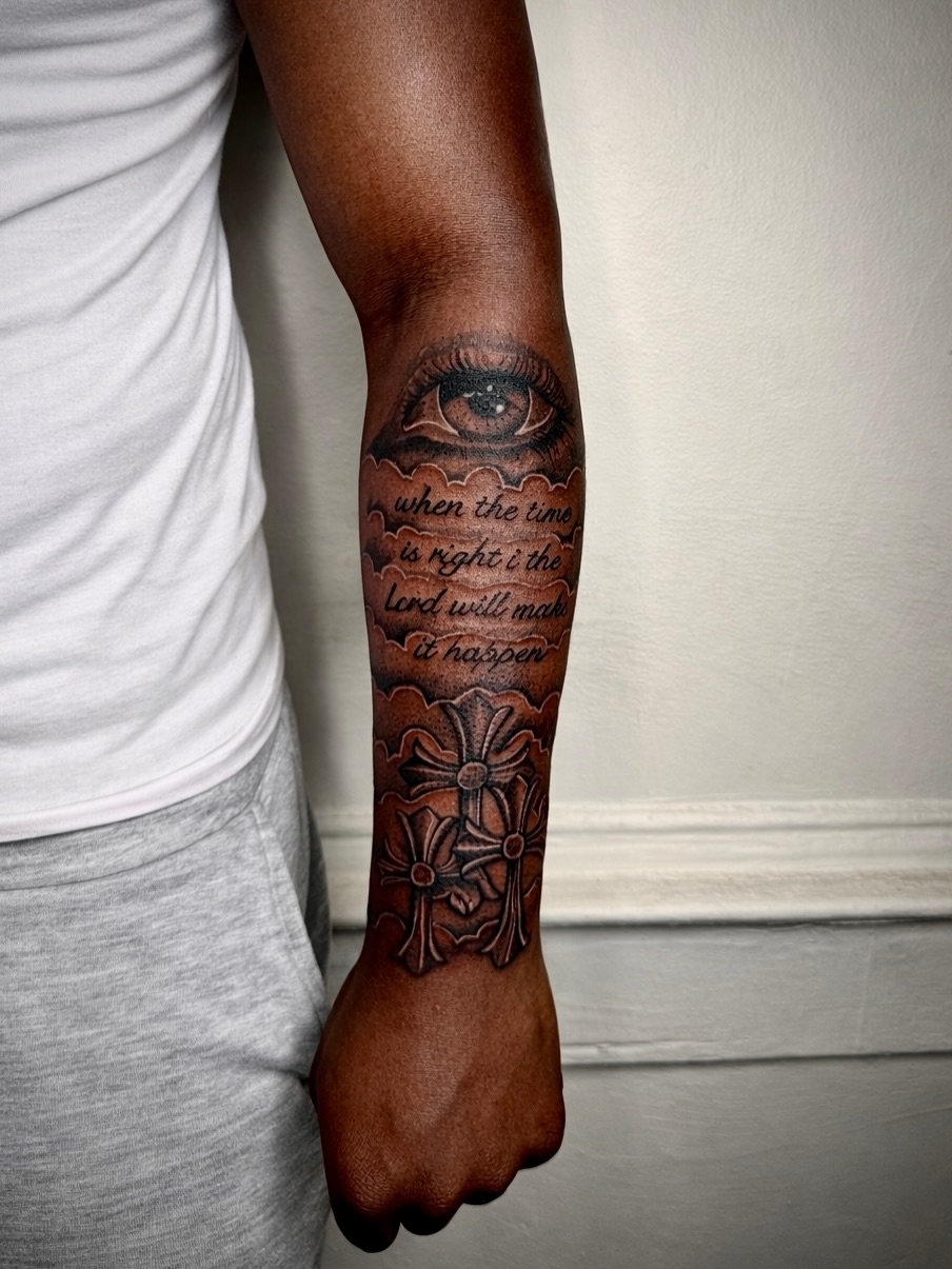 Tattoo by @inkbyjayye β black_and_grey, lettering_script