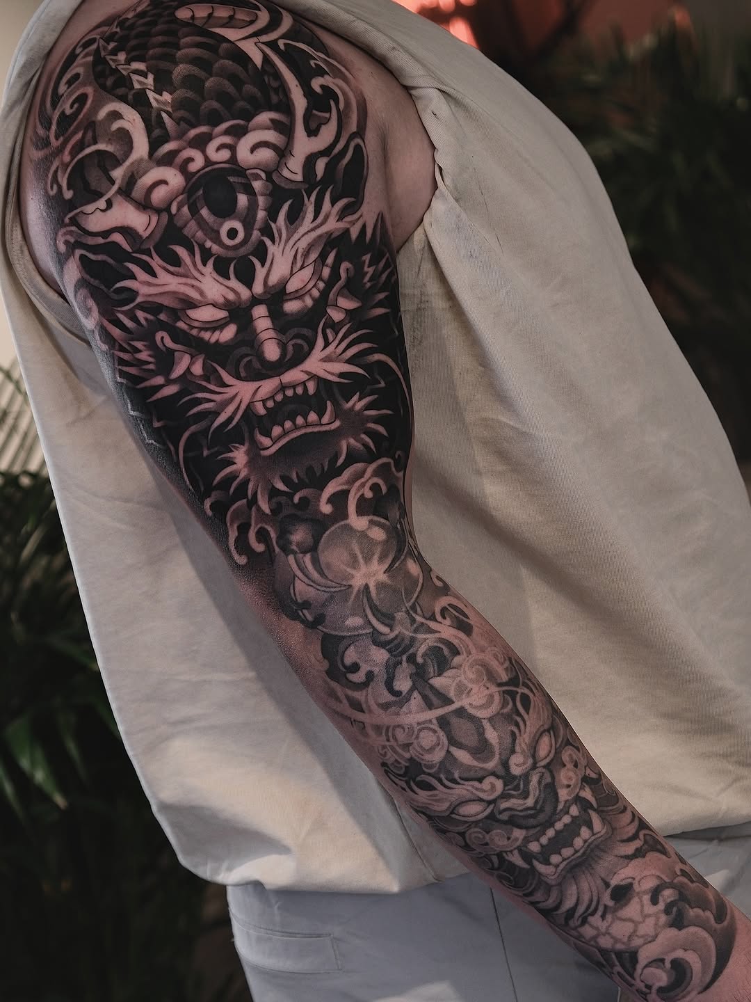 Tattoo by @vudi_tattoo — japanese_irezumi, black_and_grey
