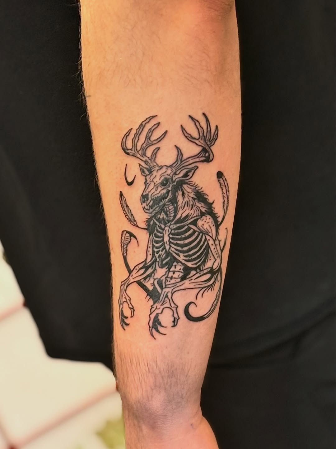 Tattoo by @artof_cj — dark_realism, blackwork
