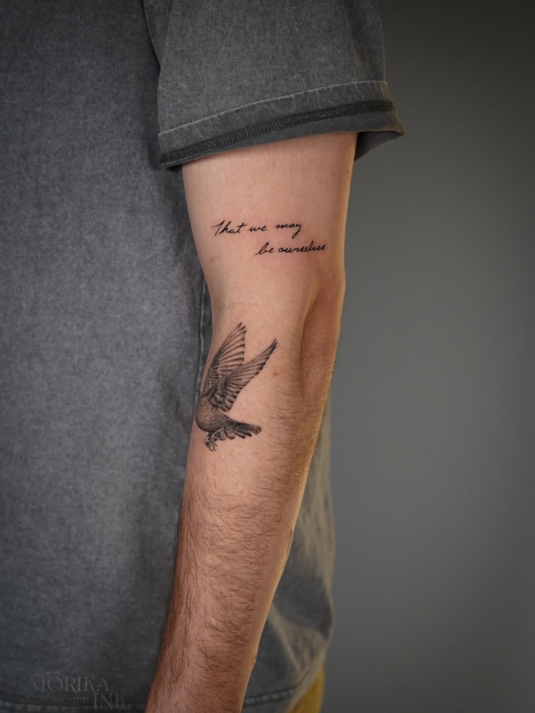 Tattoo by @morika.ink — fine_line, lettering_script