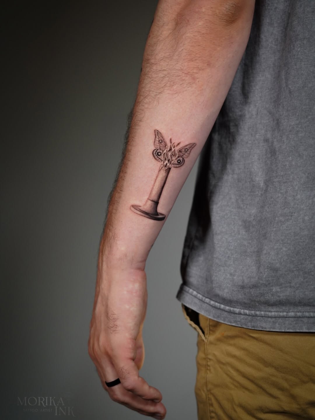 Tattoo by @morika.ink — realism, black_and_grey