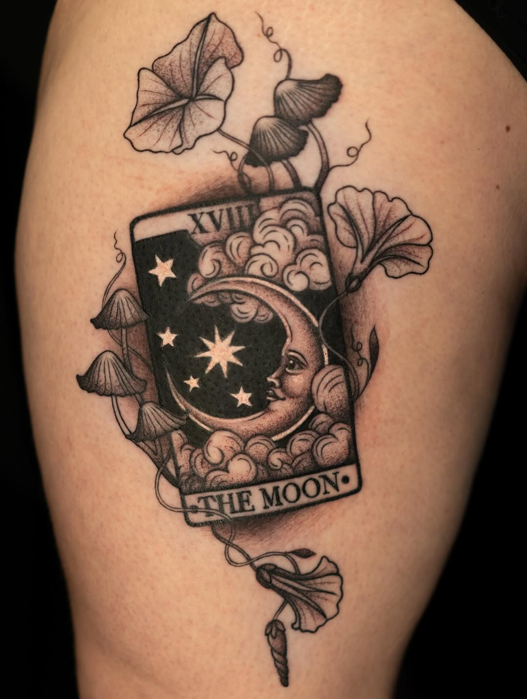 Tattoo by @ambergreytattoos — black_and_grey, chicano