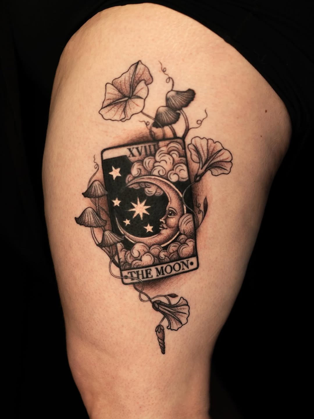 Tattoo by @ambergreytattoos — black_and_grey, chicano