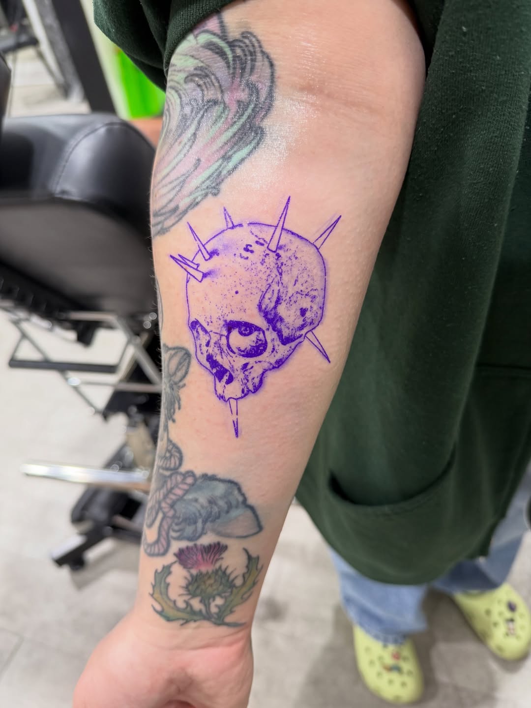 Tattoo by @lexgetink — blackwork, dark_realism