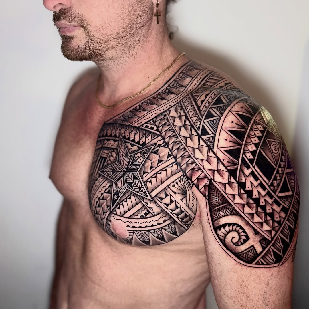 Tattoo by @ivyleetattoo — blackwork, ornamental