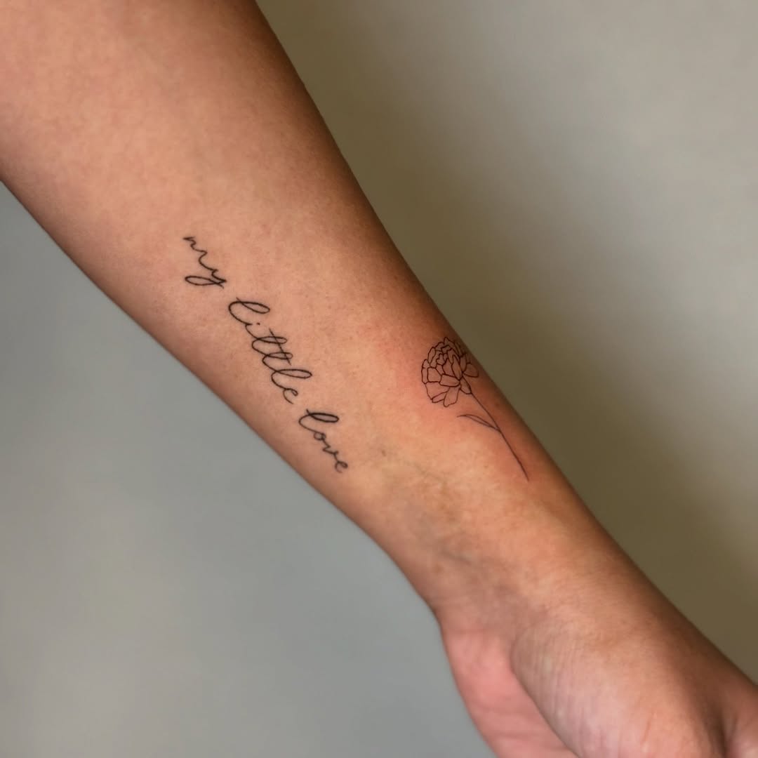 Tattoo by @notnice.ink — fine_line, lettering_script