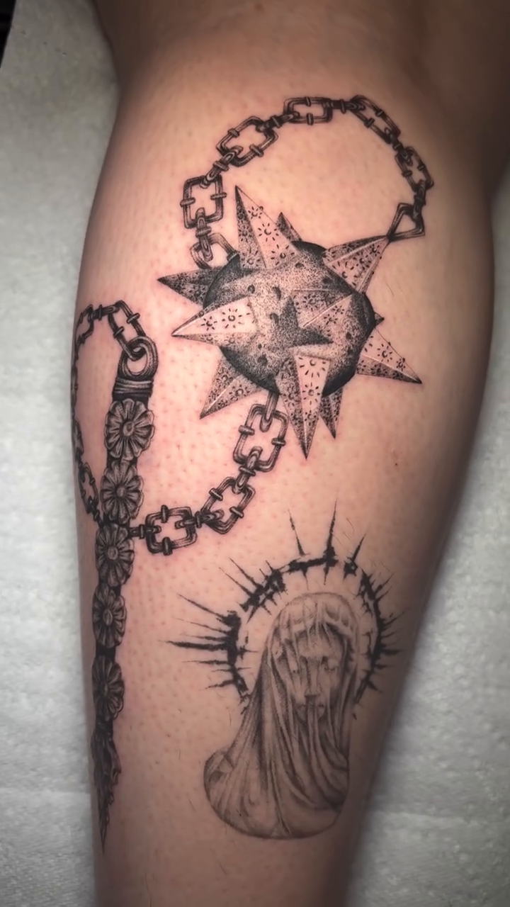Tattoo by @pacxrat — black_and_grey, realism