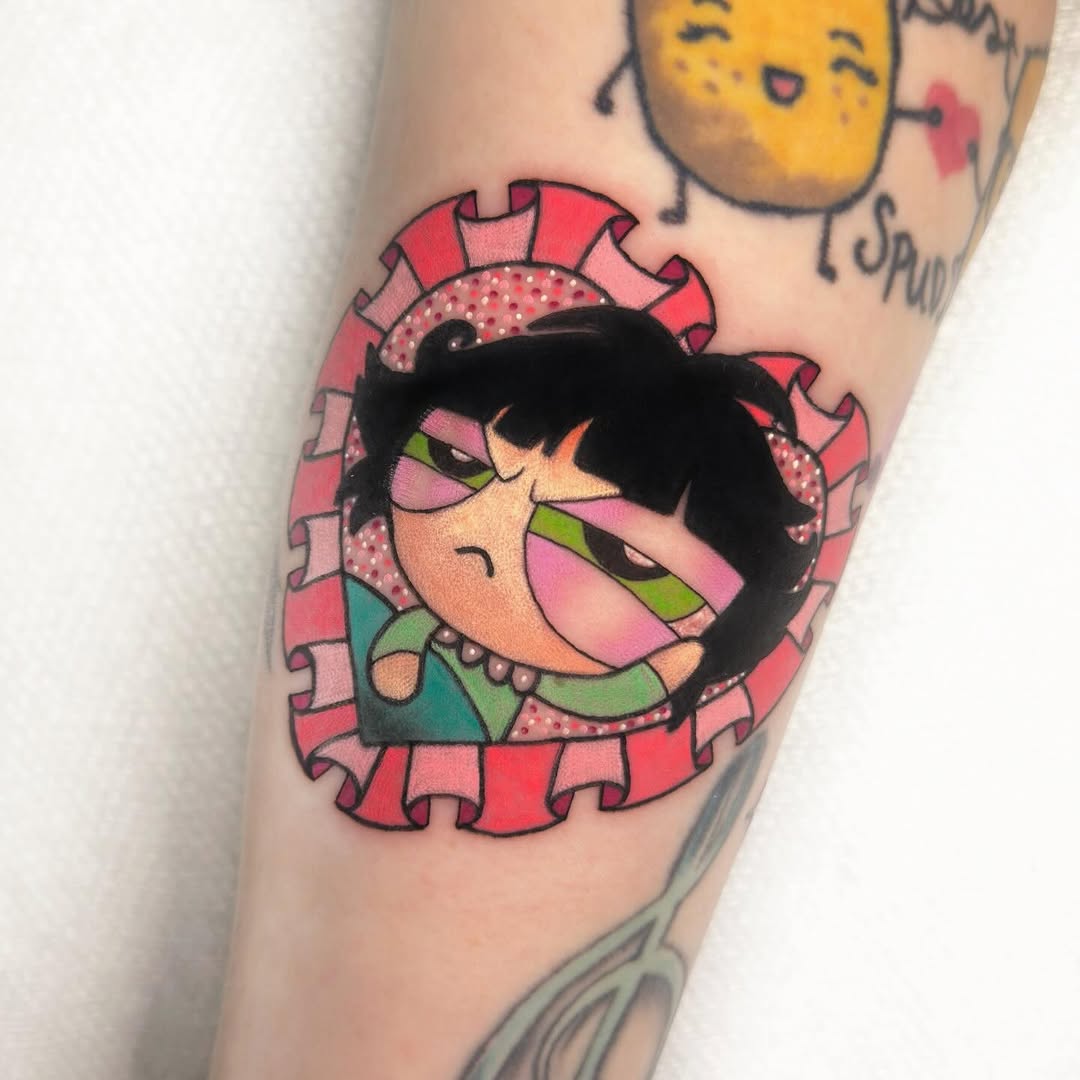 Tattoo by @lexiwtattoos — new_school, anime