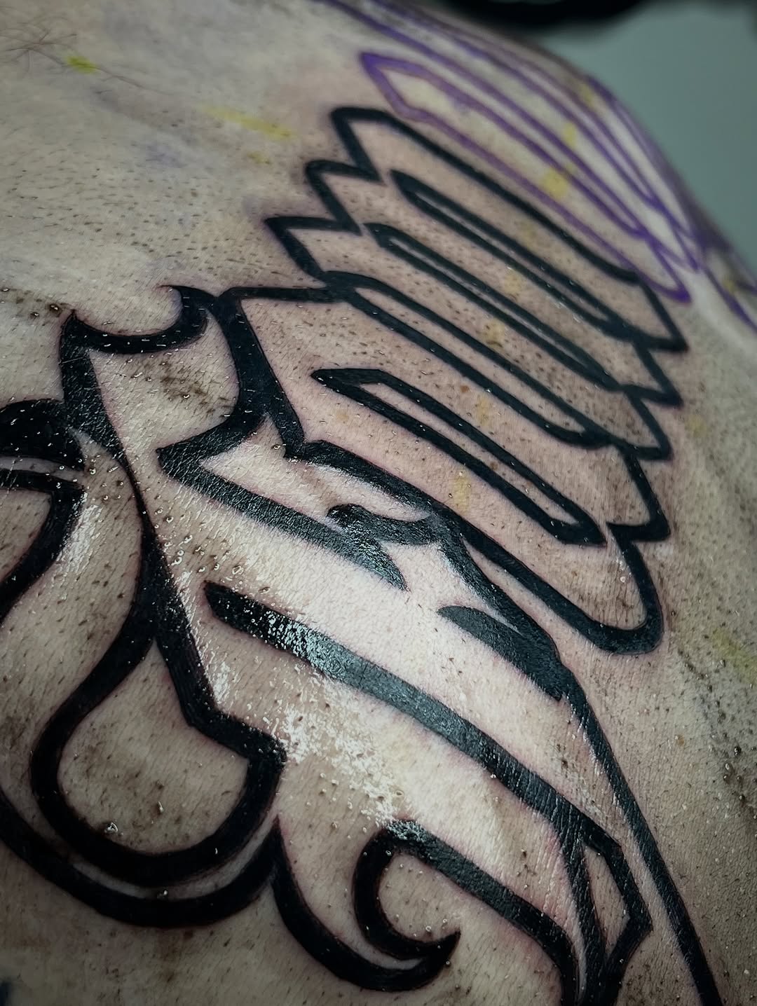 Tattoo by @osopolar_tattoos — lettering_script