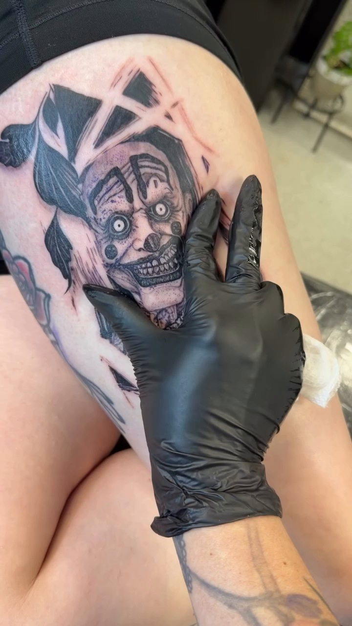 Tattoo by @sacredaura.tattoos — black_and_grey