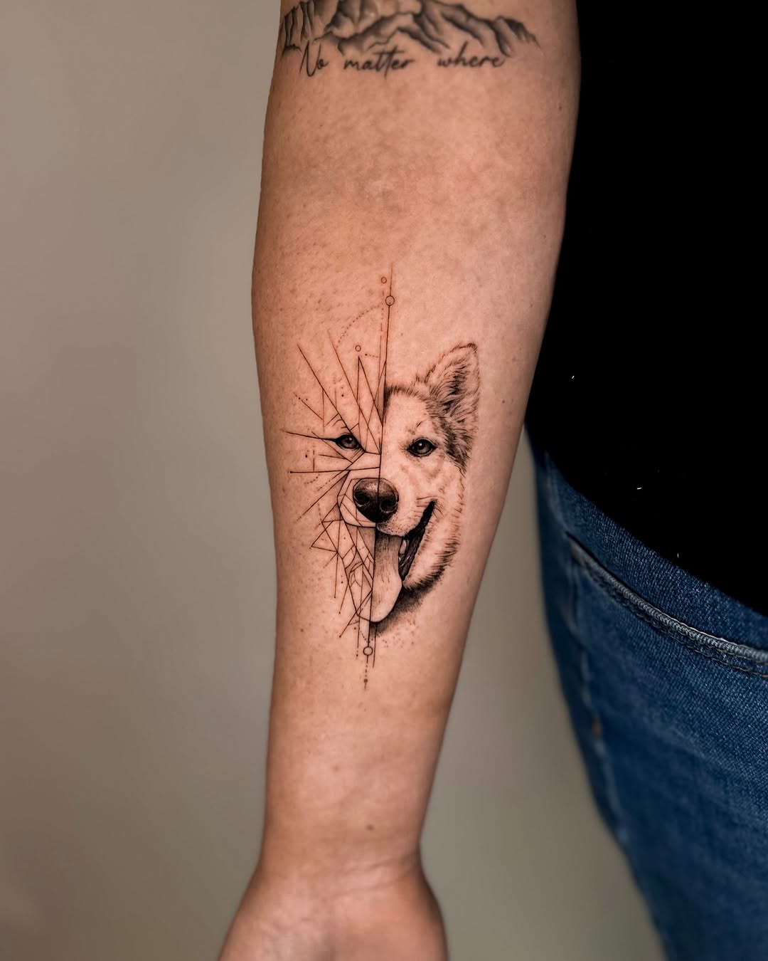Tattoo by @laurenroseink — geometric, illustrative