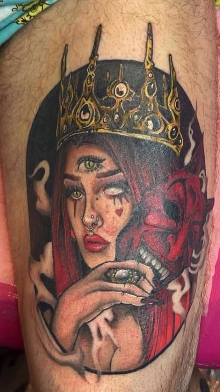 Tattoo by @halz327tattoos — realism, dark_realism