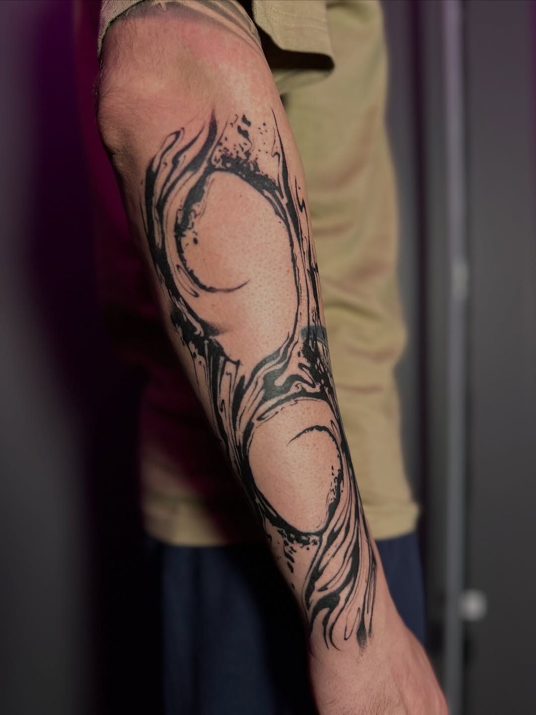 Tattoo by @mklvayne.tattoos โ blackwork, trash_polka