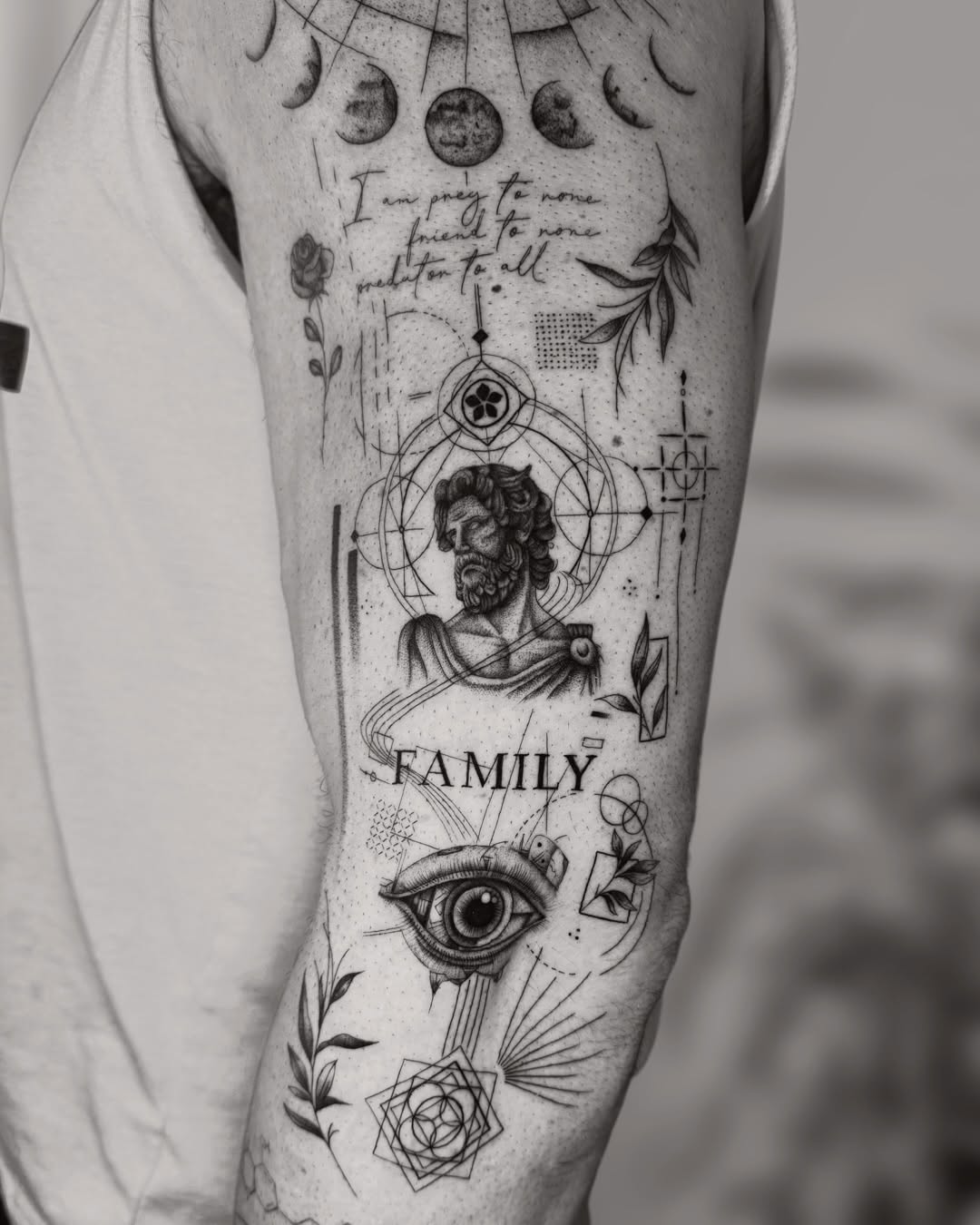 Tattoo by @ingridrojas_tattoo — black_and_grey