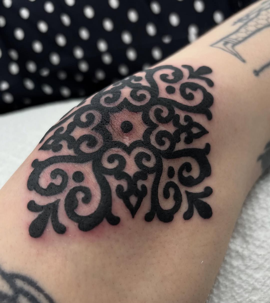 Tattoo by @slime.time.live — blackwork, ornamental