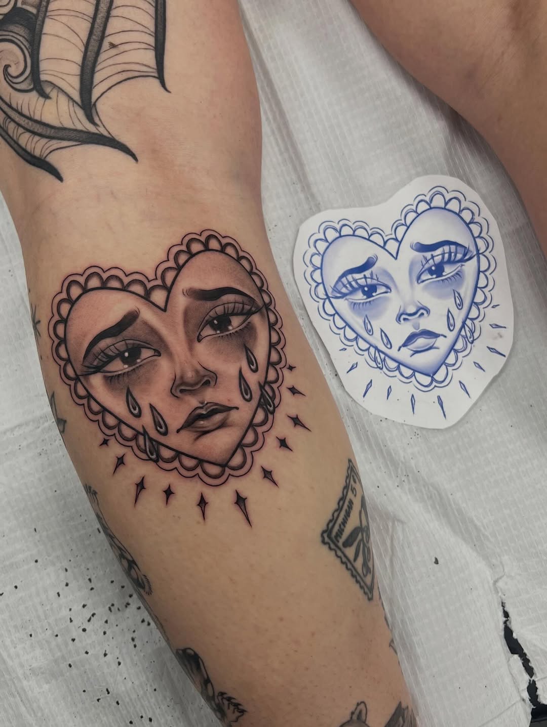 Tattoo by @lyndsink — black_and_grey, neo_traditional