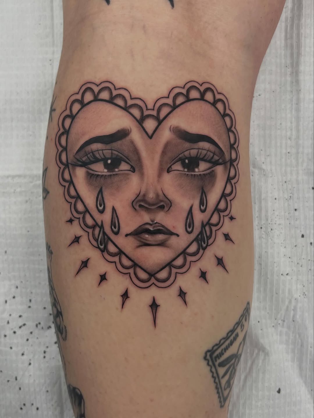Tattoo by @lyndsink — chicano, black_and_grey
