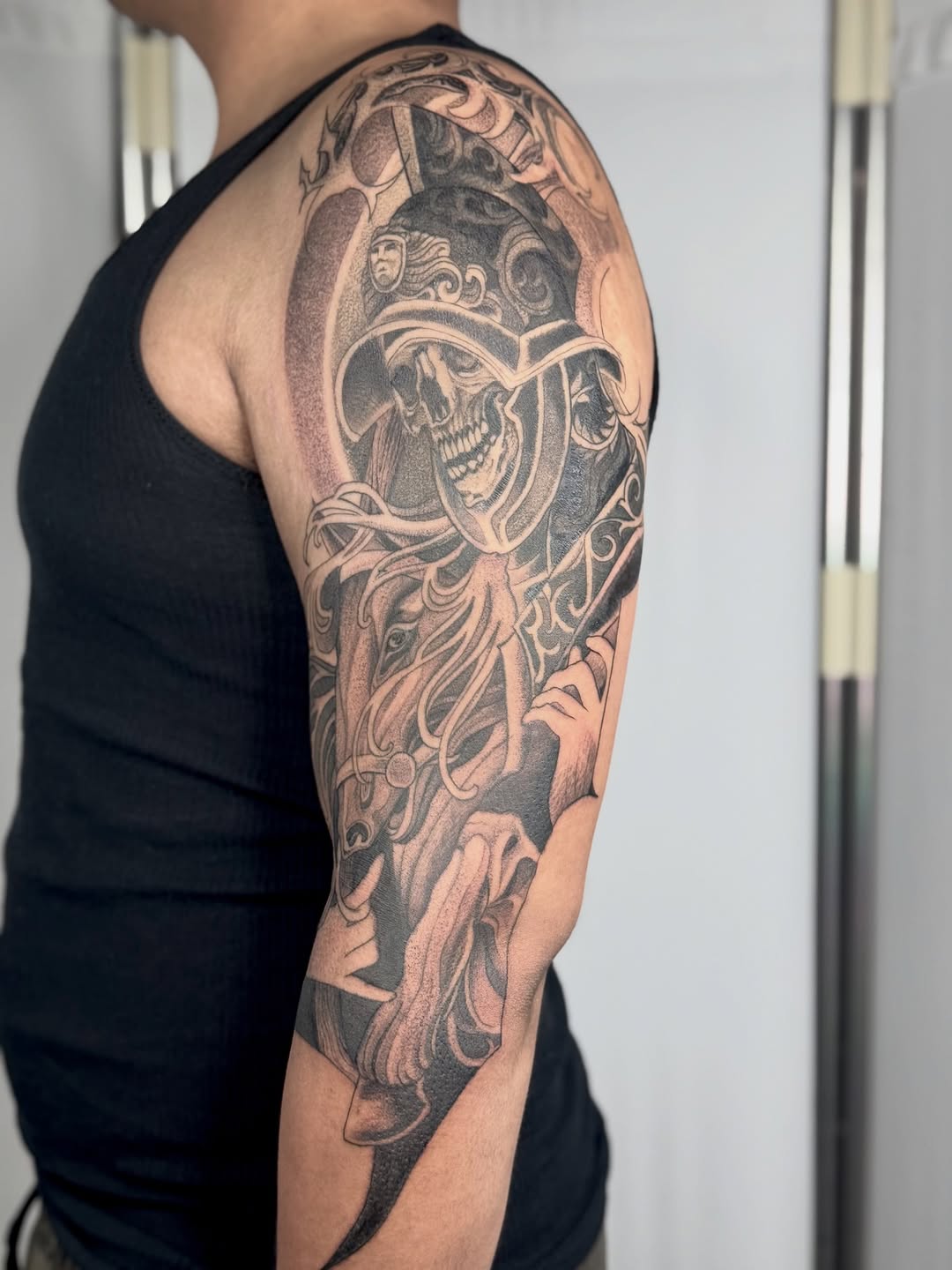 Tattoo by @needlerelic_tattoo — black_and_grey, realism